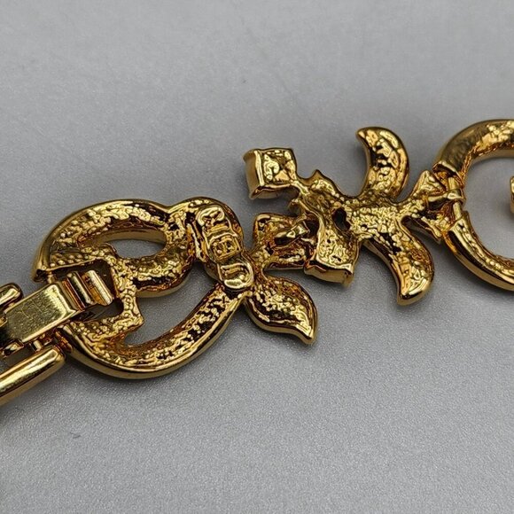 Camrose & Kross JBK Blue Faux Sapphire Clear Bracelet Jacqueline Kennedy Jackie - Picture 11 of 12